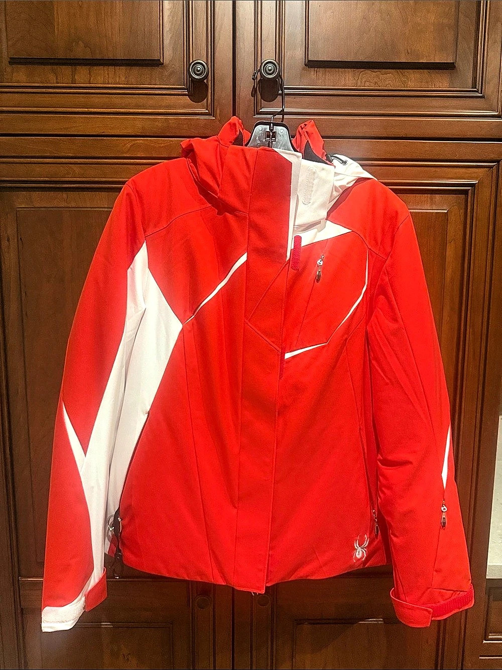 Spyder Women's Ski Jacket Red & White Size 8 Like New